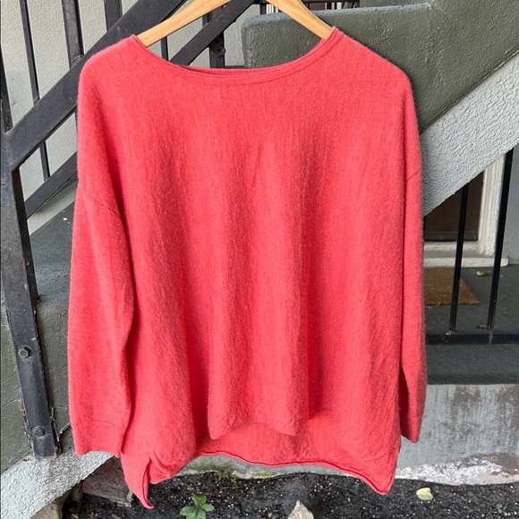 Eileen Fisher Cashmere Sweater Autumn Fall Modest Minimalist Sz MP - Picture 1 of 4